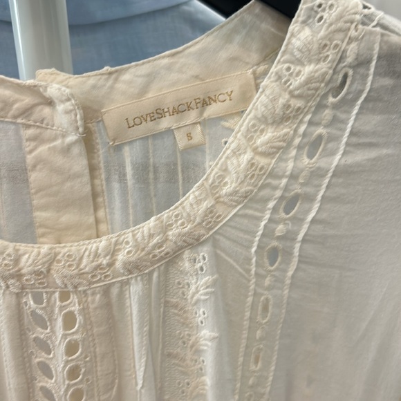 Loveshakefancy white/cream long sleeve dress size small - Picture 2 of 3
